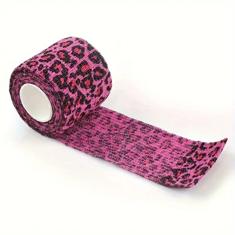 Grip Wrap 50MM x 4.5M - Pink Animal Print Non Woven - Tattoo Boutique